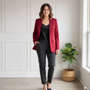 Ella Raffaella Burgundy Blazer